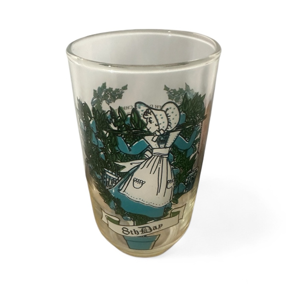Vintage Indiana glass 12 Days of Christmas 8th day.